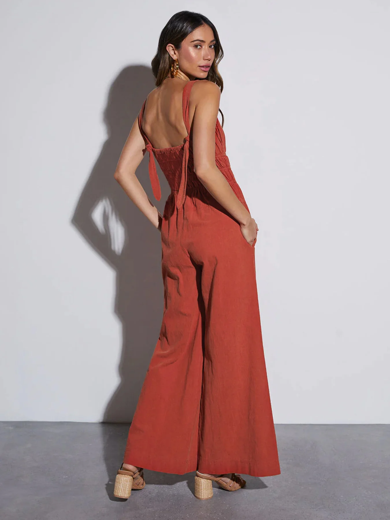 Sloane Ruched Pocketed Jumpsuit - Image 4