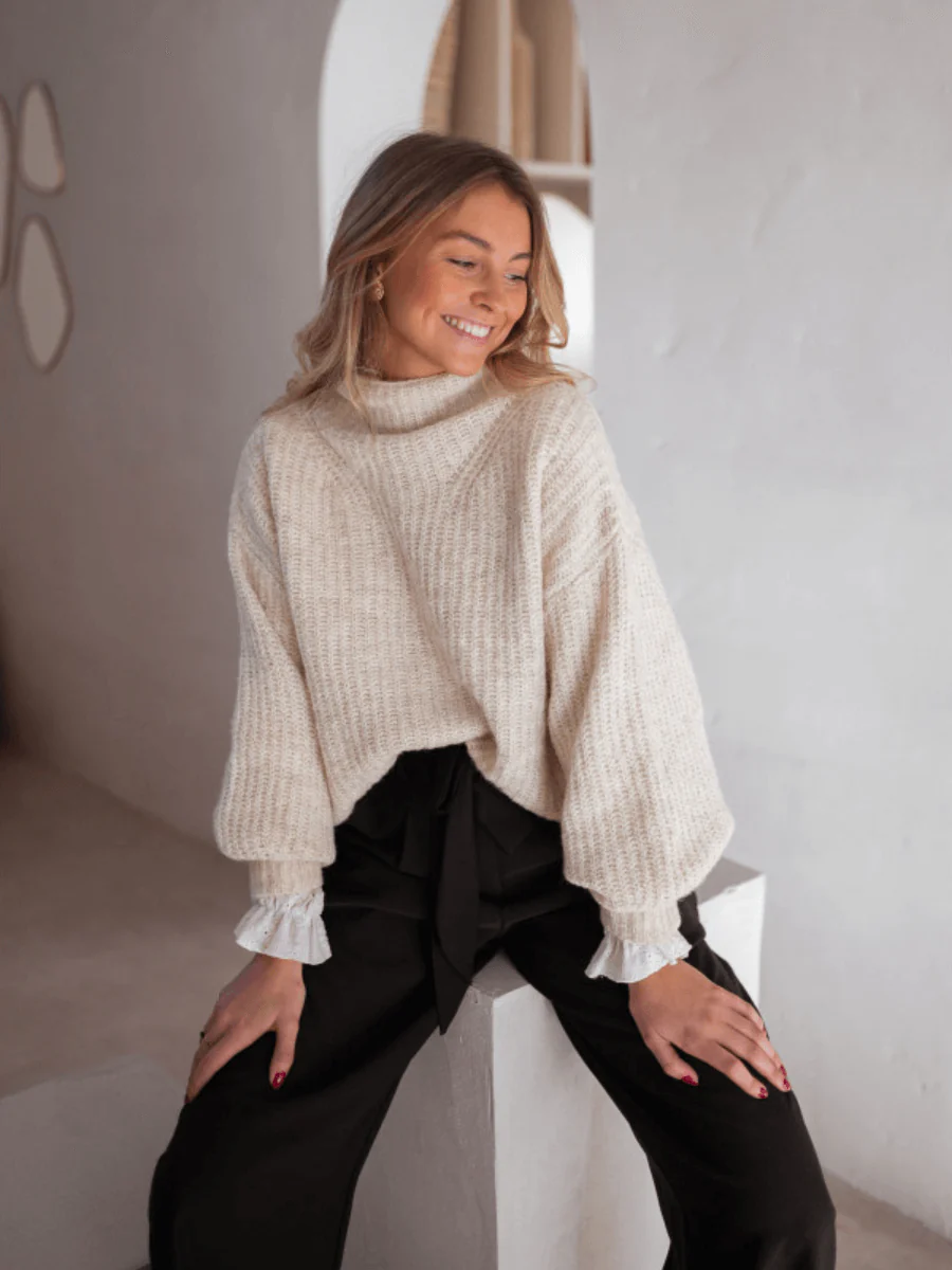 SMAIBULUN DOLL | CHESTER KNIT JUMPER BEIGE