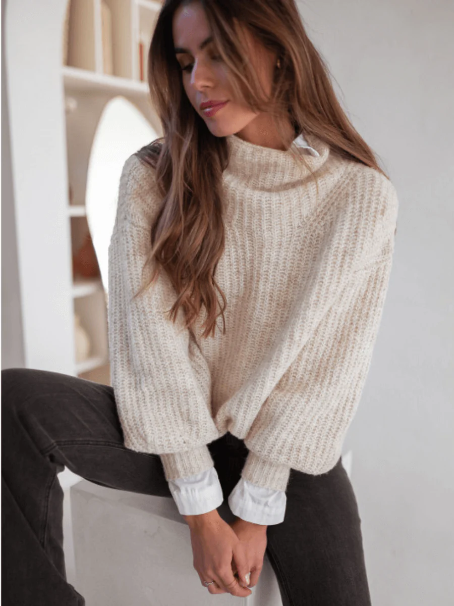 SMAIBULUN DOLL | CHESTER KNIT JUMPER BEIGE - Image 2