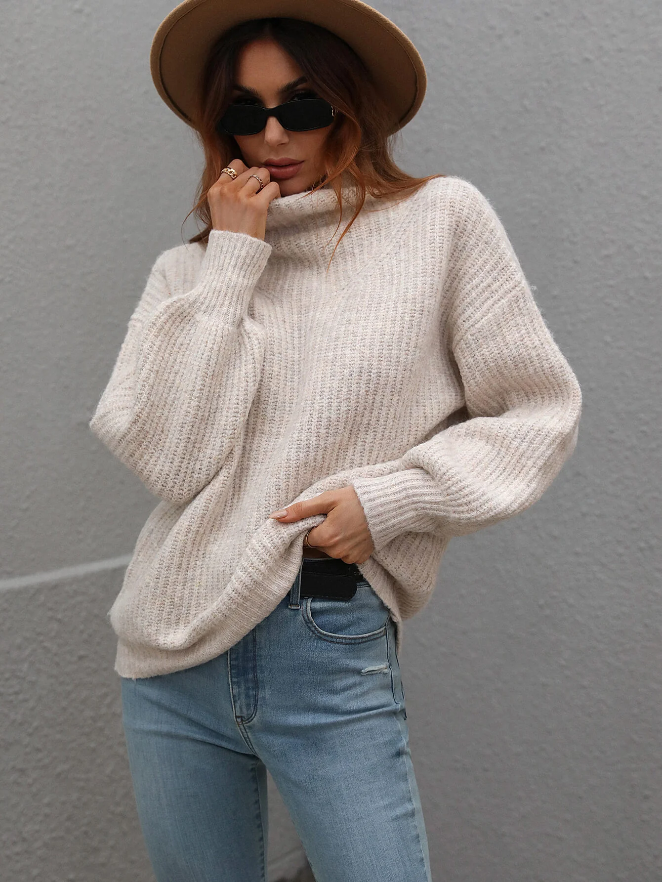 SMAIBULUN DOLL | CHESTER KNIT JUMPER BEIGE - Image 5