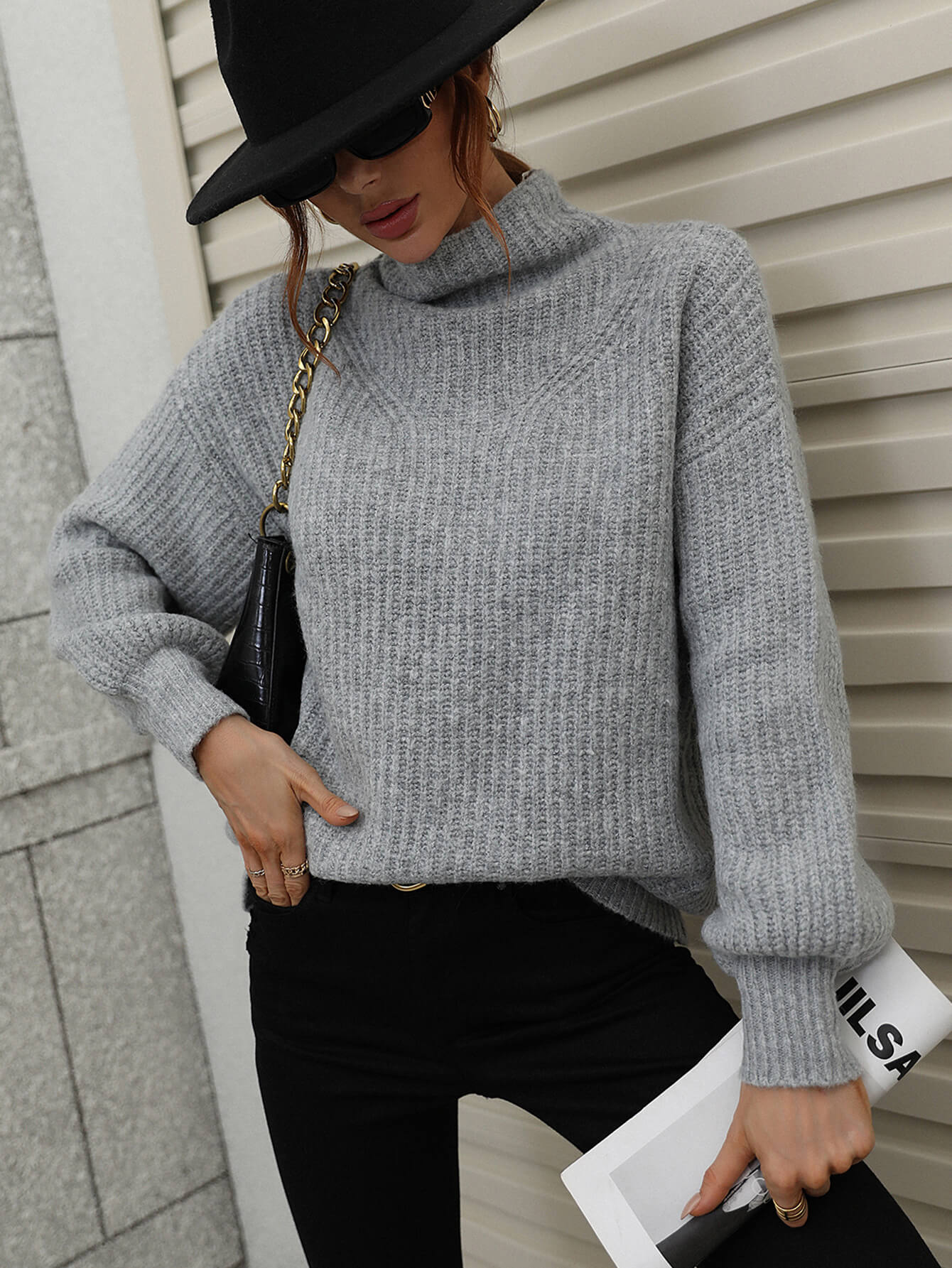 SMAIBULUN DOLL | CHESTER KNIT JUMPER GREY - Image 6