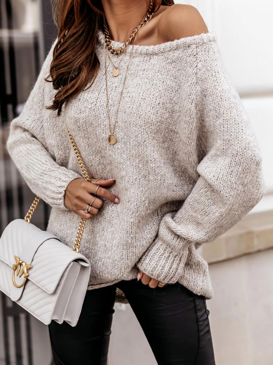Smaibulun Doll | CHESTERFIELD Apricot Oversized Collar Knit Sweater