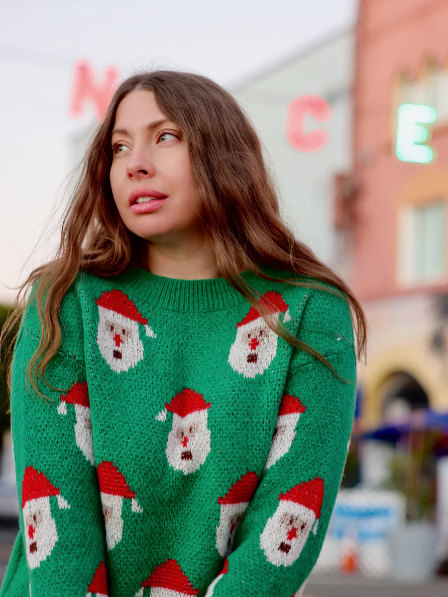 Smaibulun Doll | Green Santa Christmas Sweater - Image 3