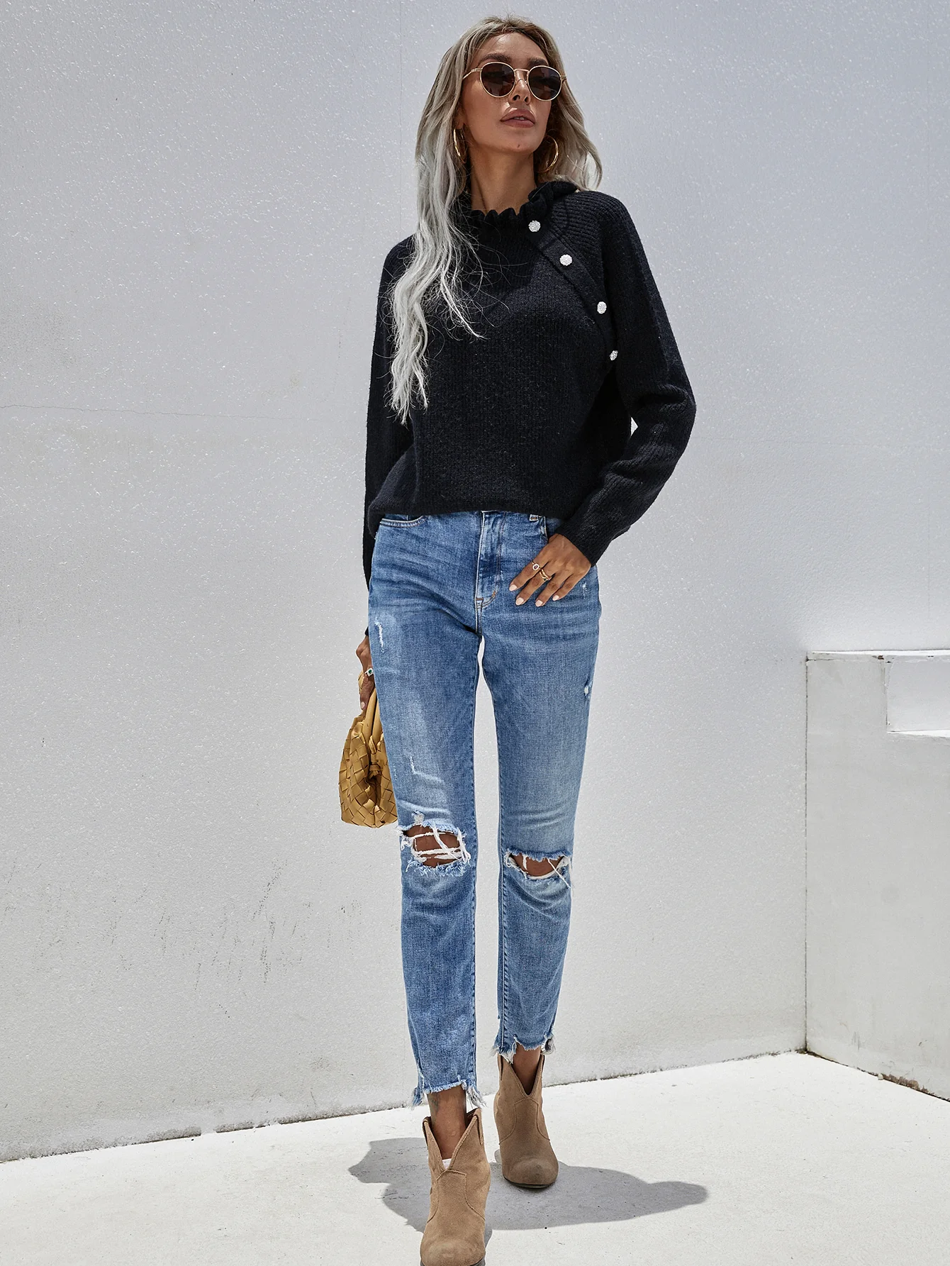 Smaibulun Doll | MAKEDO Black Knit Sweater - Image 4