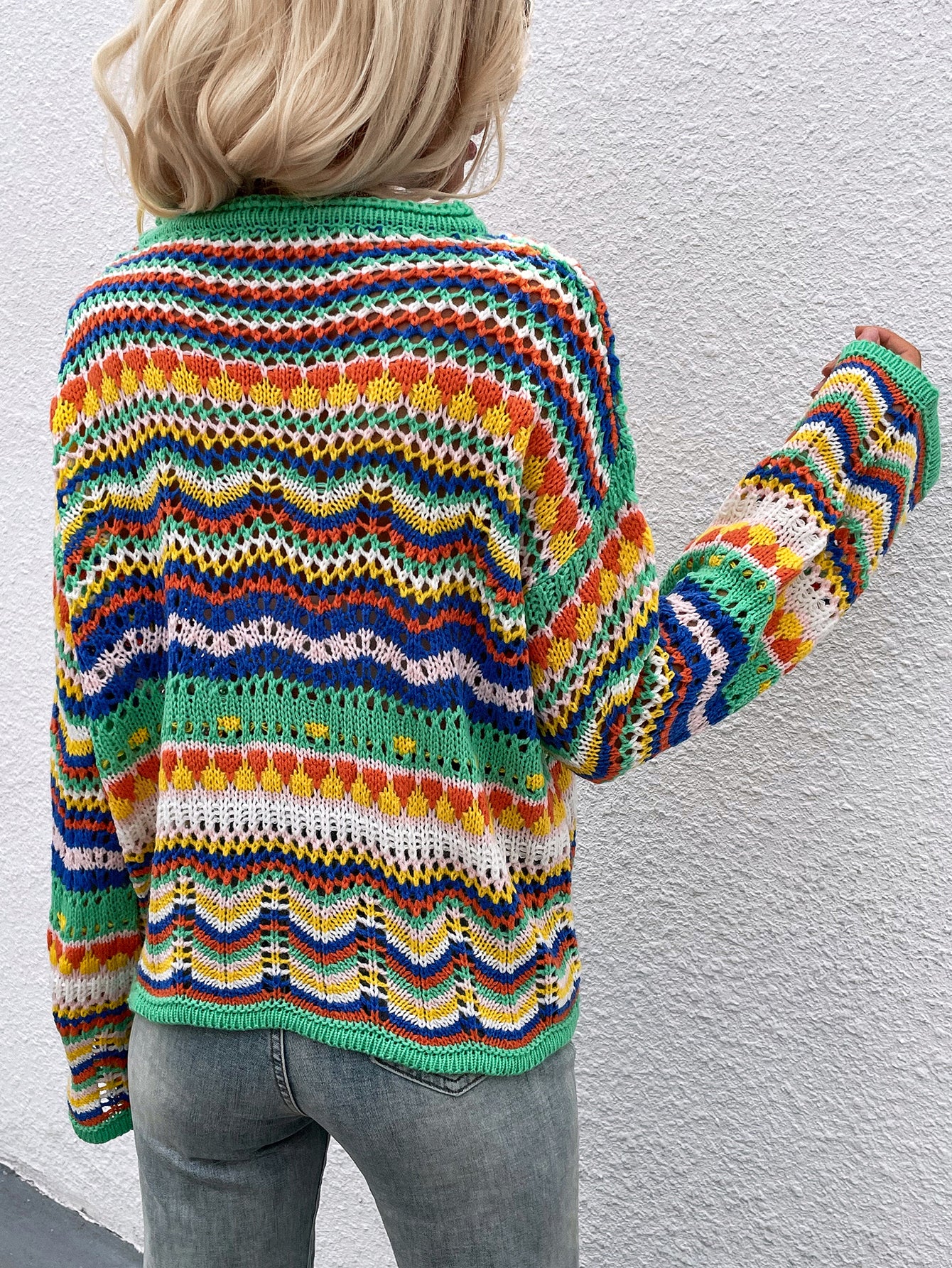 Smaibulun Doll | MARMO Zig Zag Crochet Knit Top - Green - Image 8