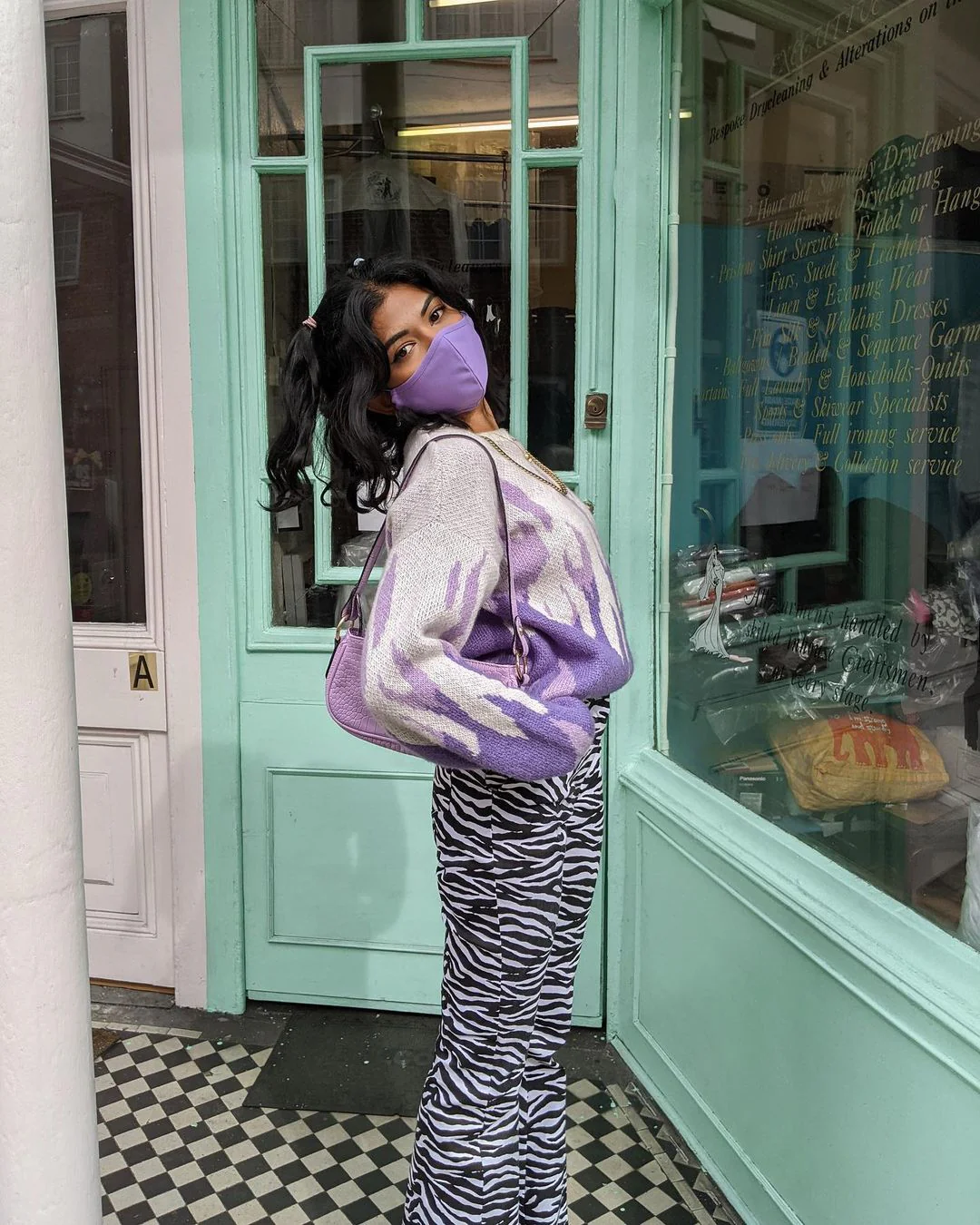 Smaibulun Doll | Purple Flame Cream Knit Sweater - Image 6