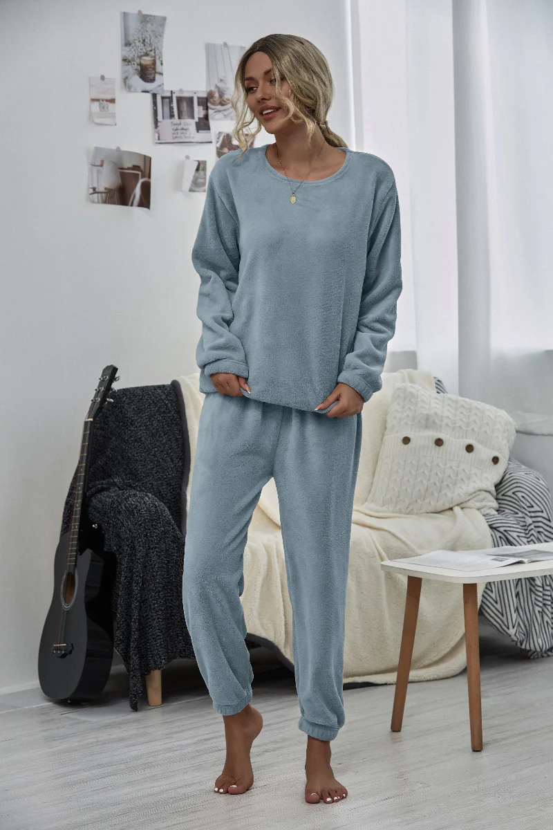 Smaibulun | Dusty Blue Crewneck Sweatshirt & Joggers - Image 3