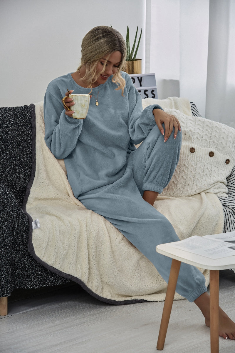 Smaibulun | Dusty Blue Crewneck Sweatshirt & Joggers - Image 7