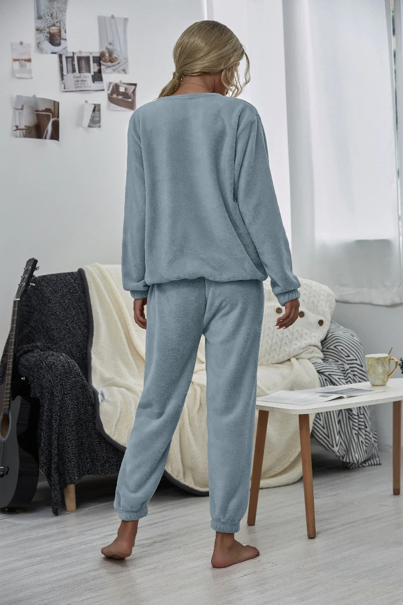Smaibulun | Dusty Blue Crewneck Sweatshirt & Joggers - Image 8