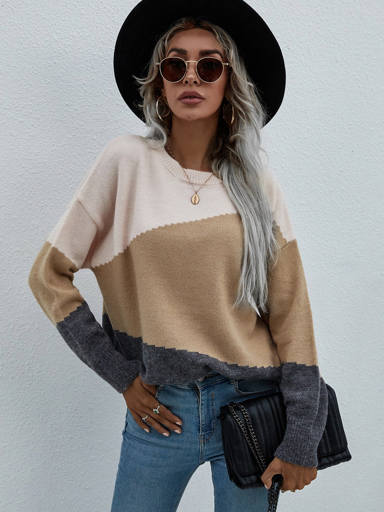 Smaibulun | ELMA Knit Jumper - Apricot Block - Image 2