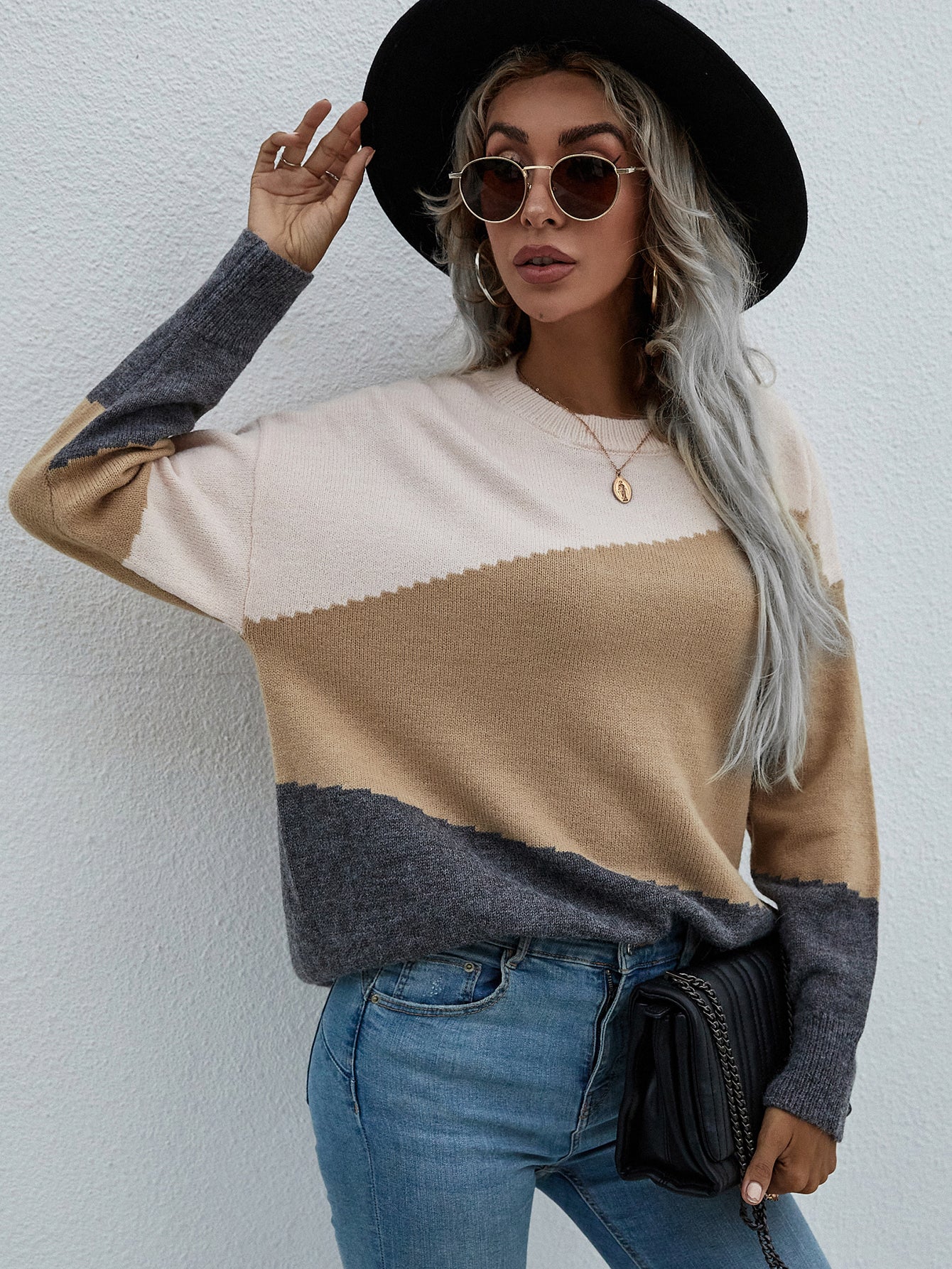 Smaibulun | ELMA Knit Jumper - Apricot Block - Image 3