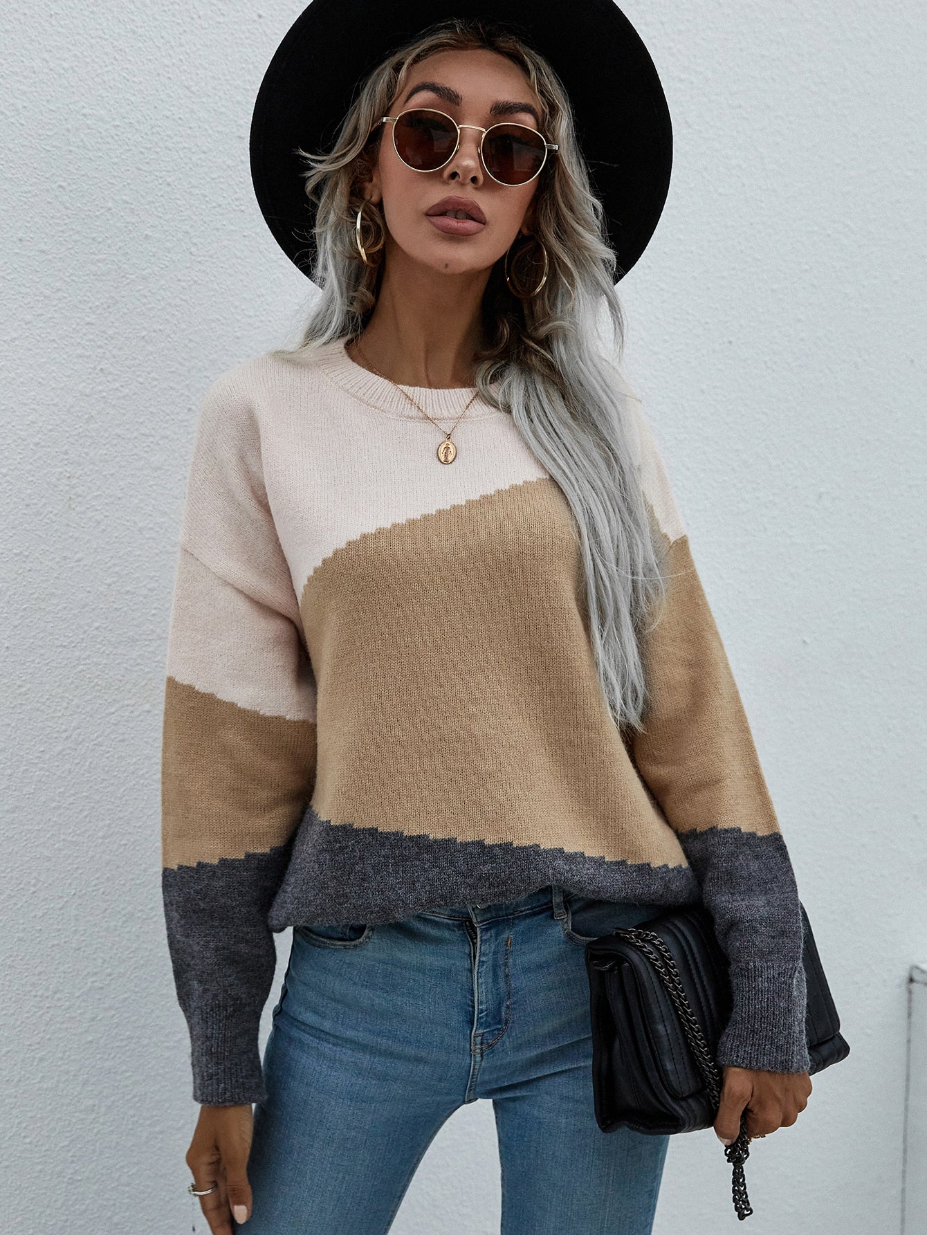 Smaibulun | ELMA Knit Jumper - Apricot Block - Image 4
