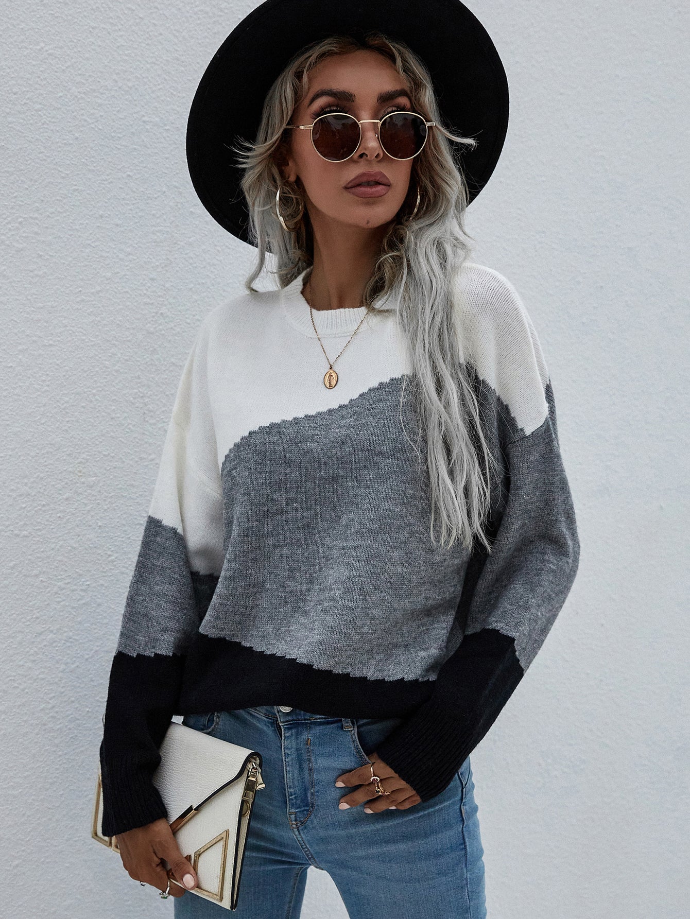 Smaibulun | ELMA Knit Jumper - Grey Block - Image 5