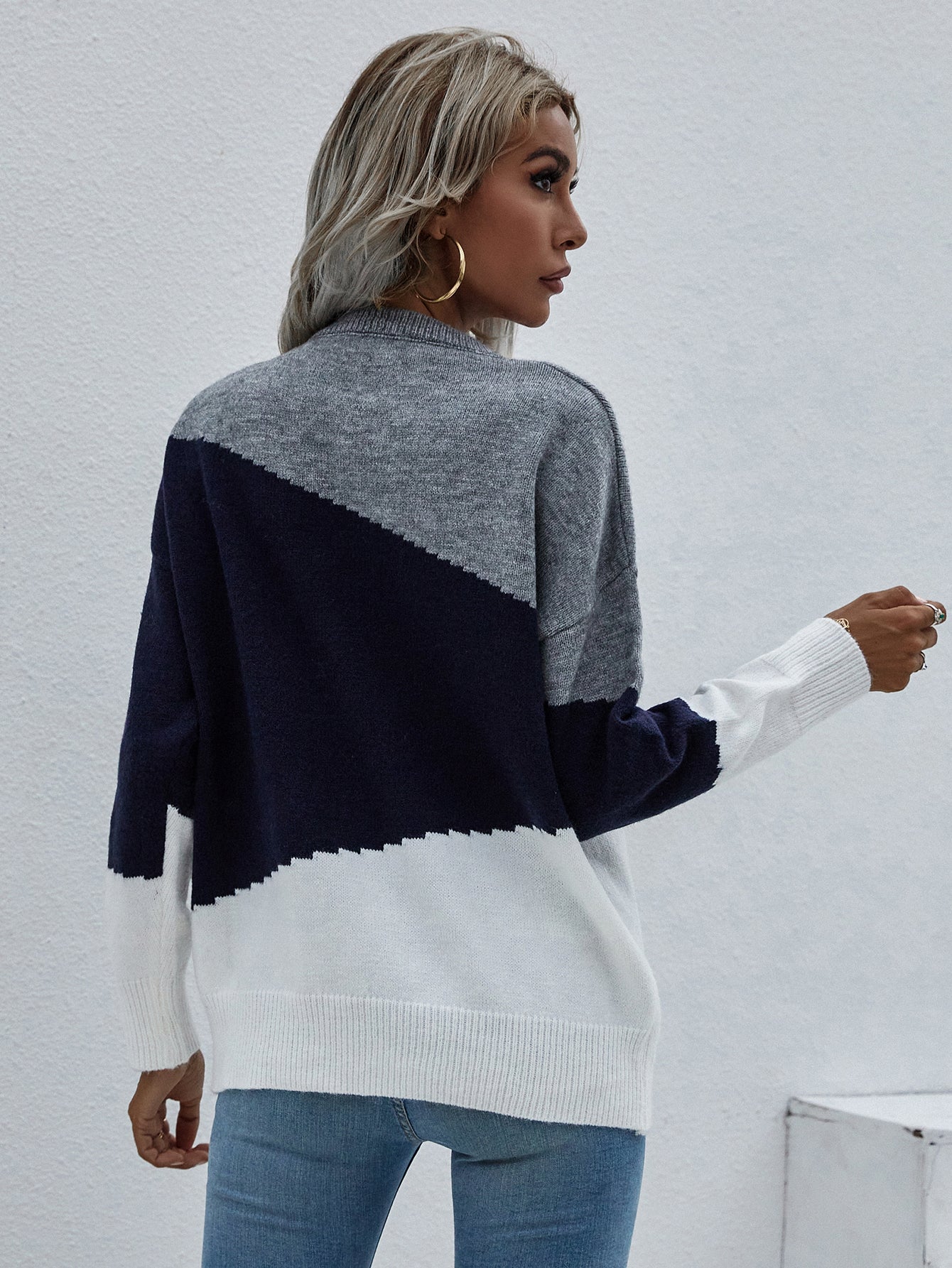 Smaibulun | ELMA Knit Jumper - Navy Block - Image 6