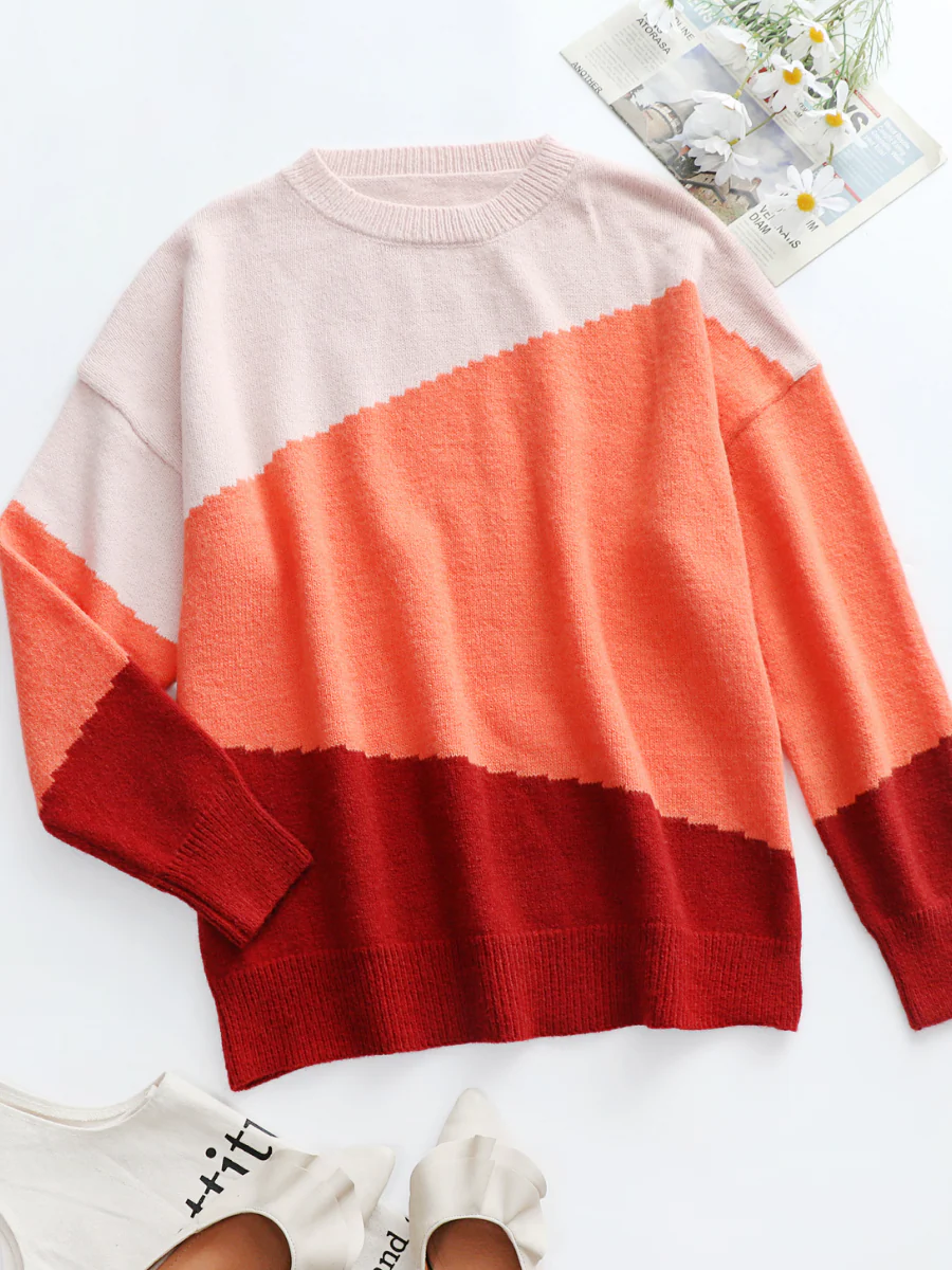 Smaibulun | ELMA Knit Jumper - Orange Block