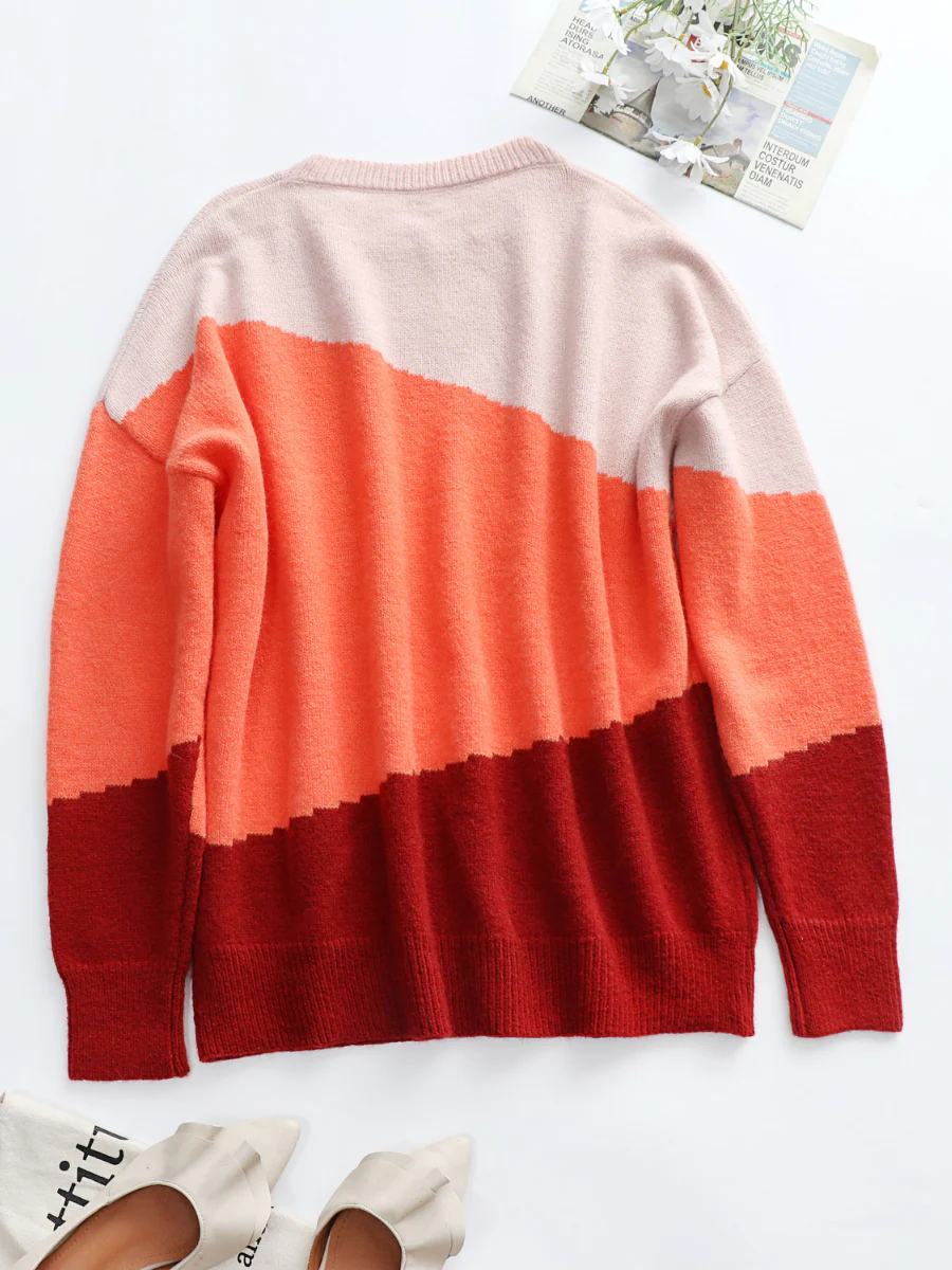 Smaibulun | ELMA Knit Jumper - Orange Block - Image 6