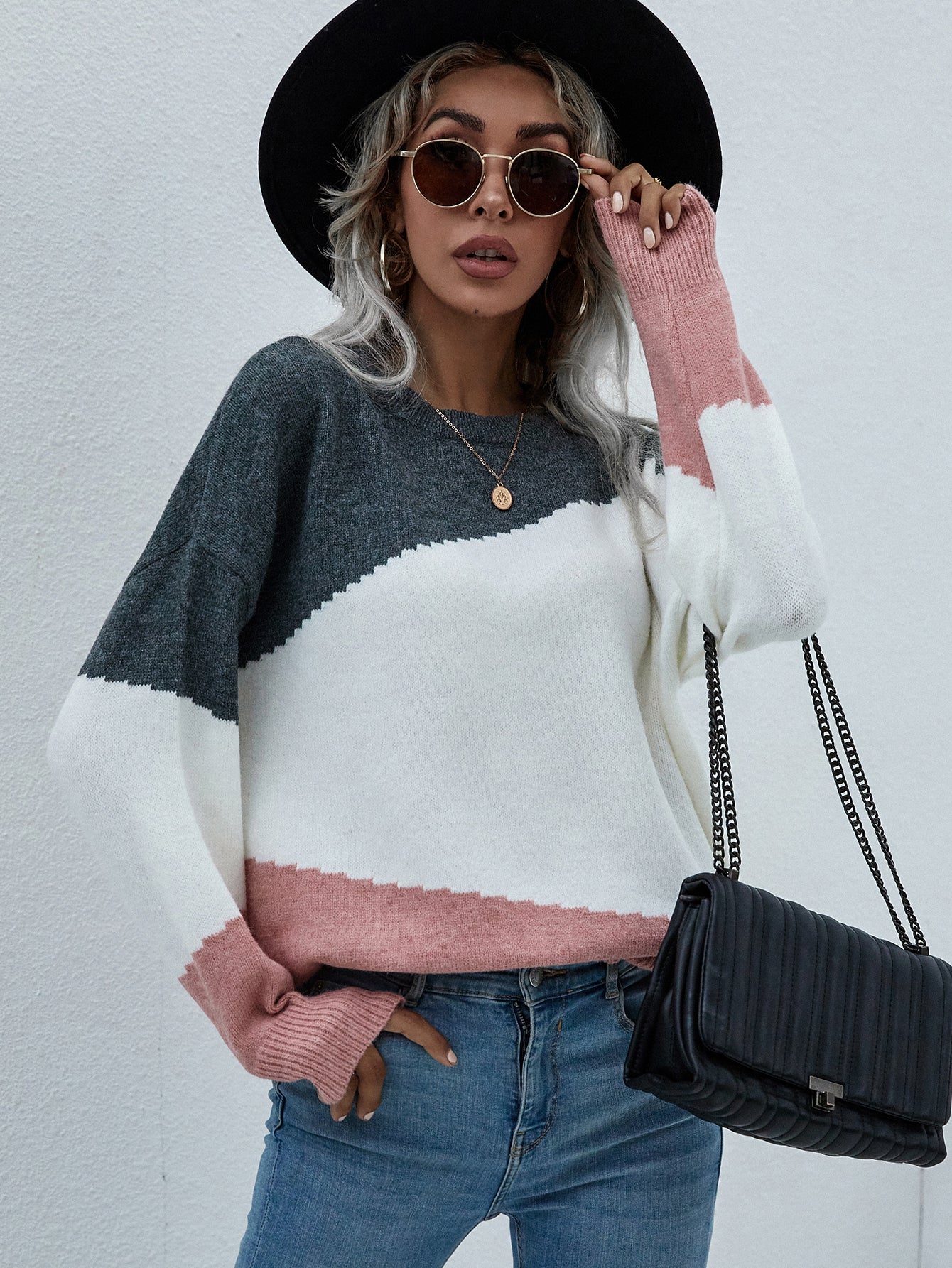 Smaibulun | ELMA Knit Jumper - Pink Block - Image 2