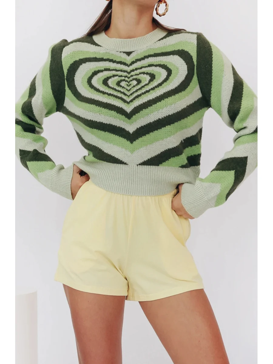 Smaibulun | Green Heart Ring Knit Top - Image 3