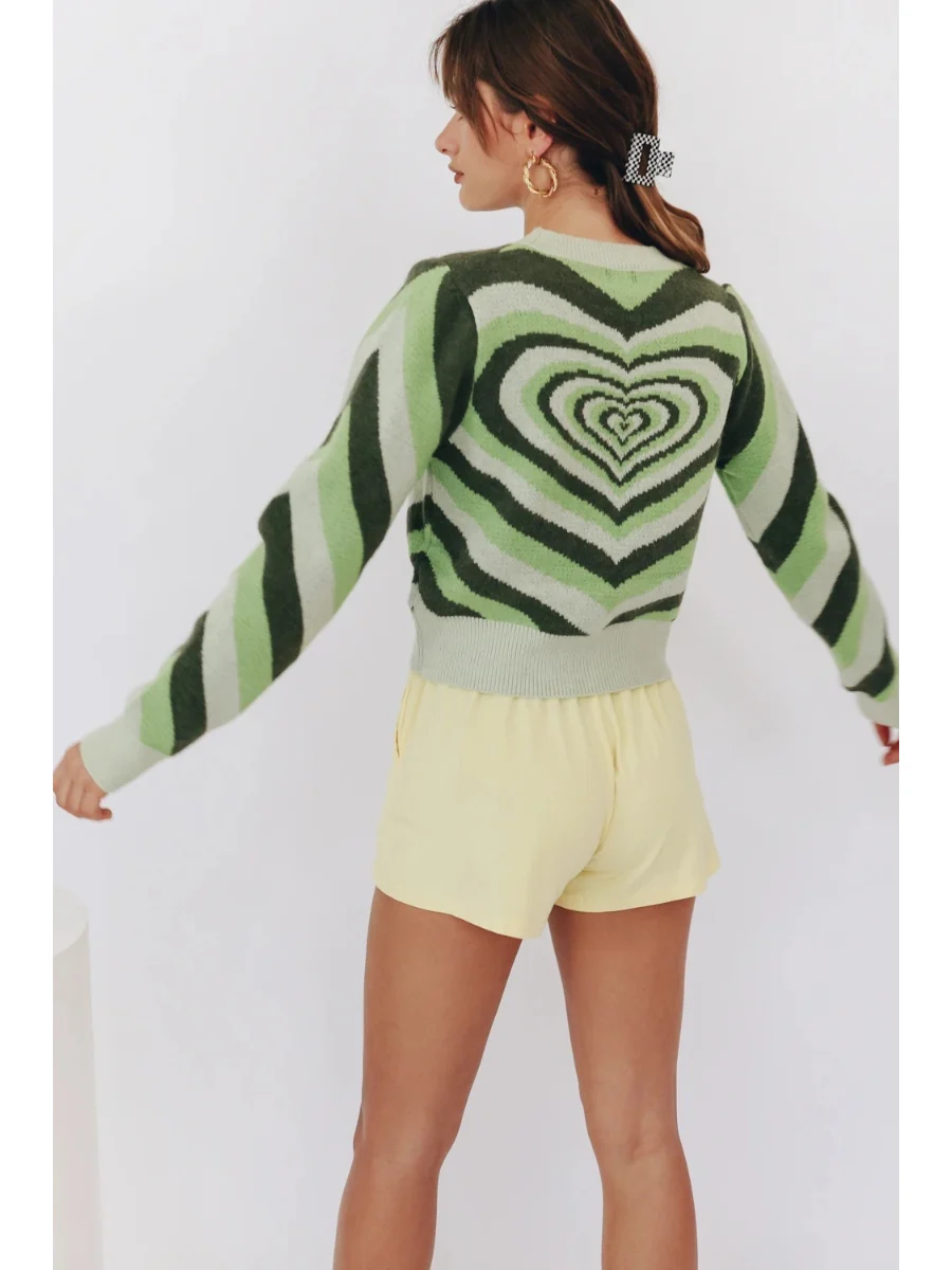 Smaibulun | Green Heart Ring Knit Top - Image 6