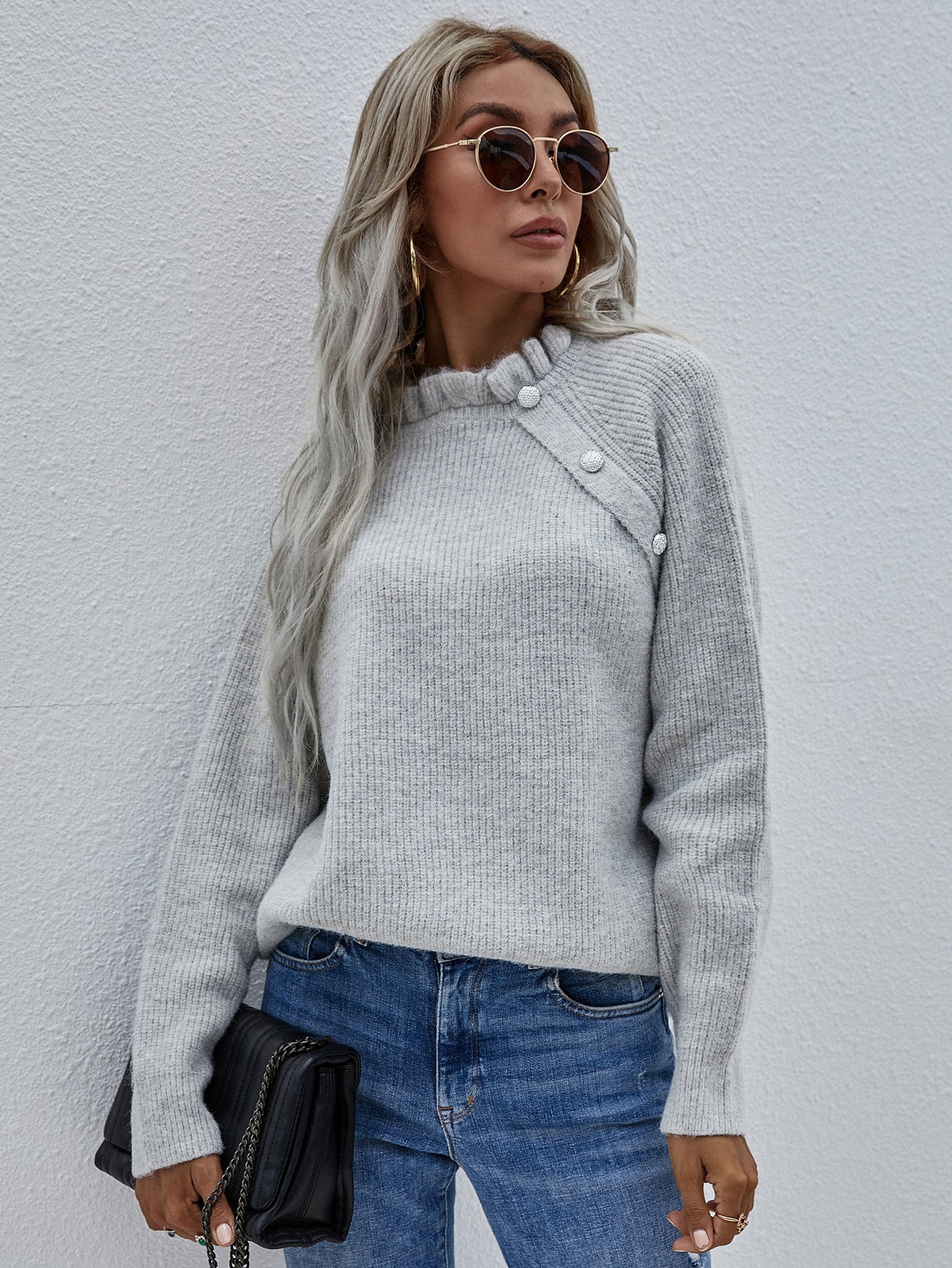 Smaibulun | MAKEDO Grey Knit Sweater - Image 5