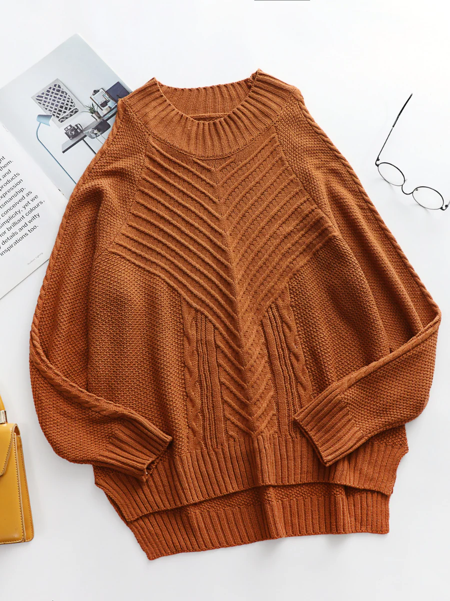 Smaibulun | Persimmon Shoulder Cut-Out Knit Sweater