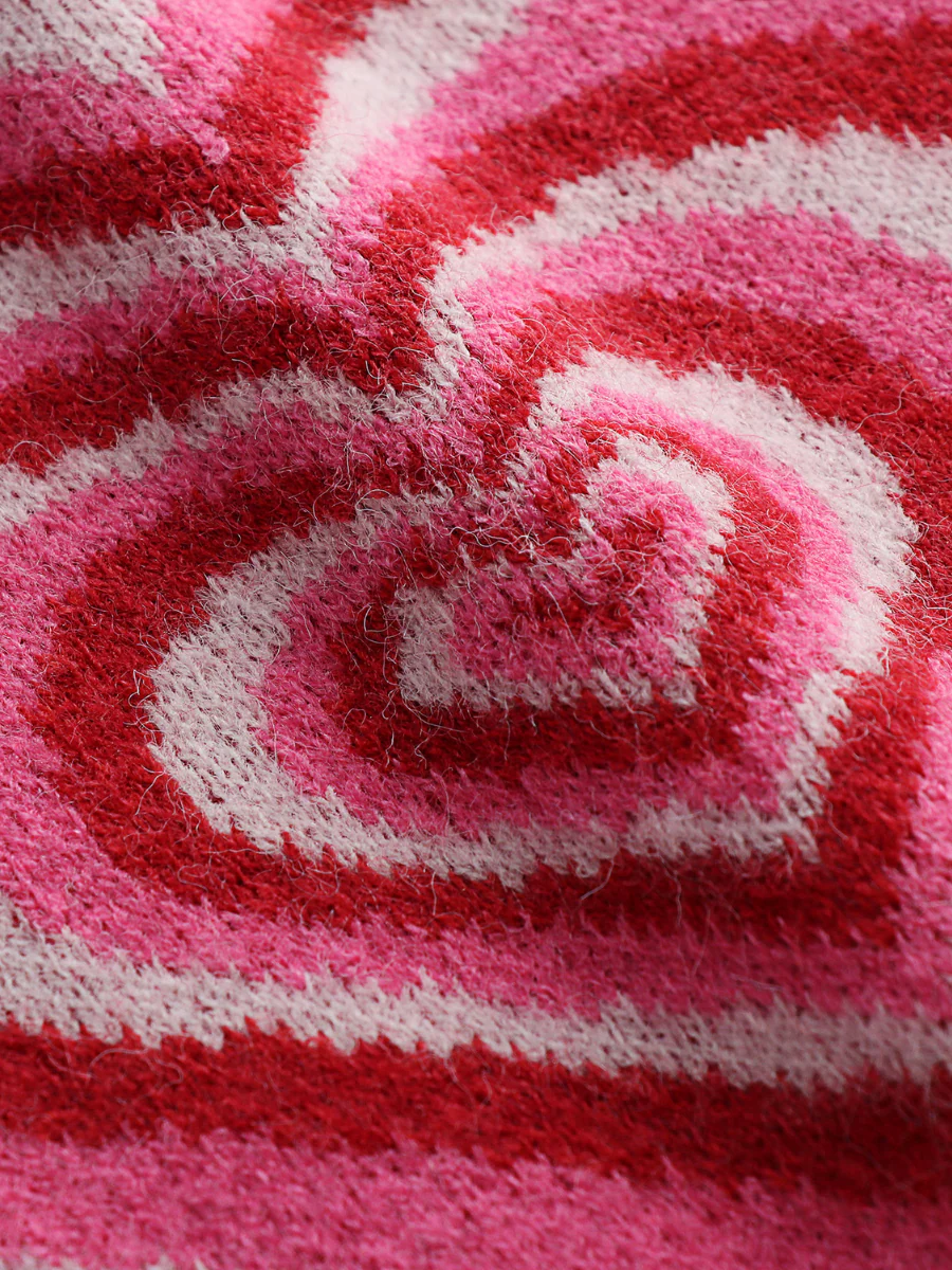 Smaibulun | Pink Red Heart Ring Knit Top - Image 7