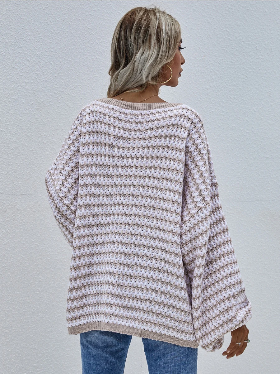 Smaibulun | Puff sleeve V-Neck Sweater - Beige - Image 9