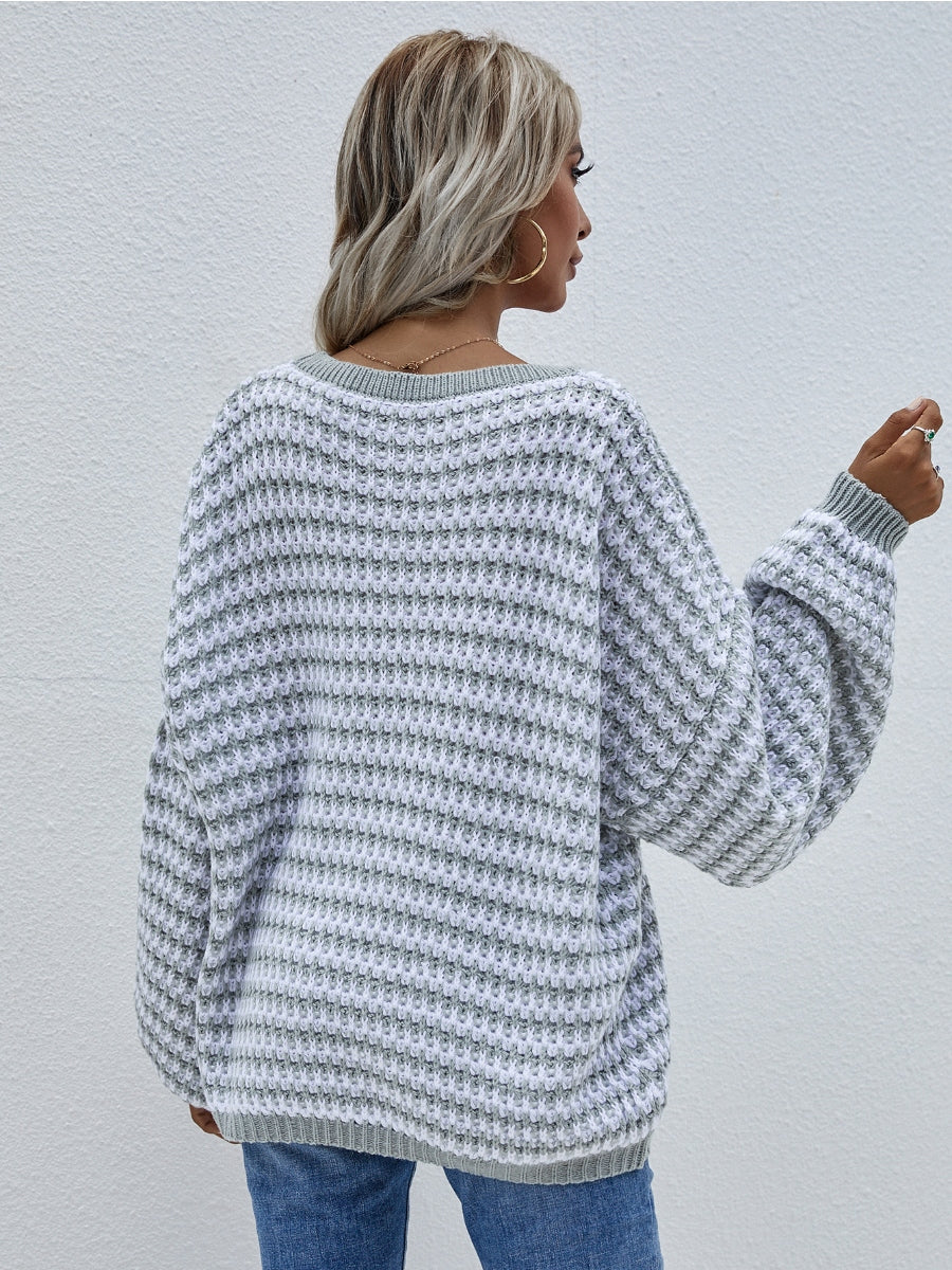 Smaibulun | Puff sleeve V-Neck Sweater - Smoke - Image 6