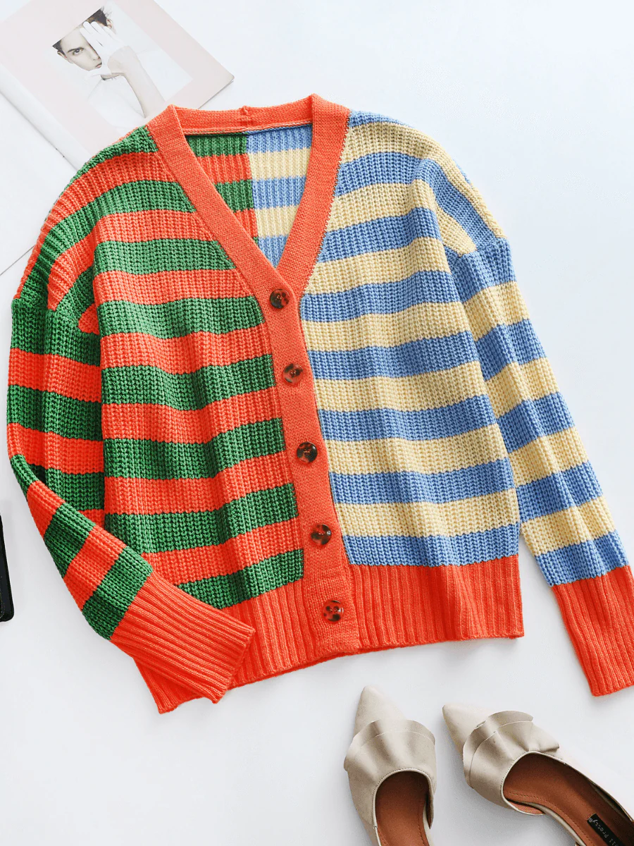 Smaibulun | Rachael Contract Stripe Knit Cardigan - Image 5