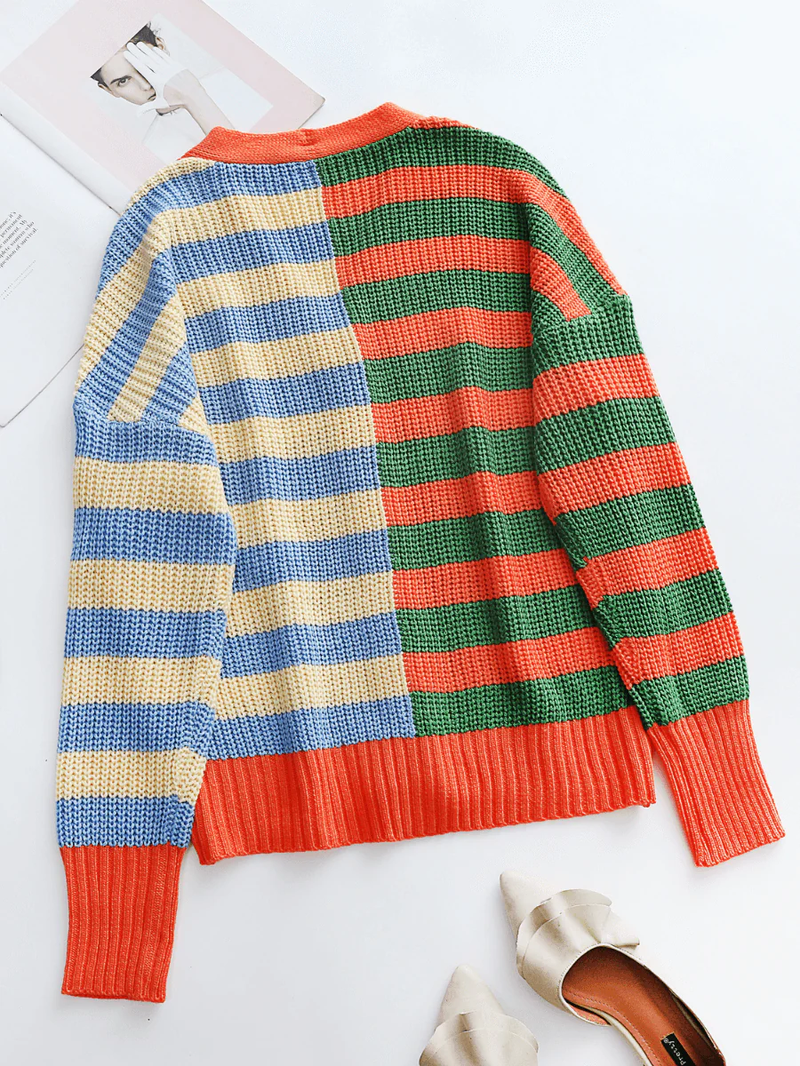 Smaibulun | Rachael Contract Stripe Knit Cardigan - Image 7