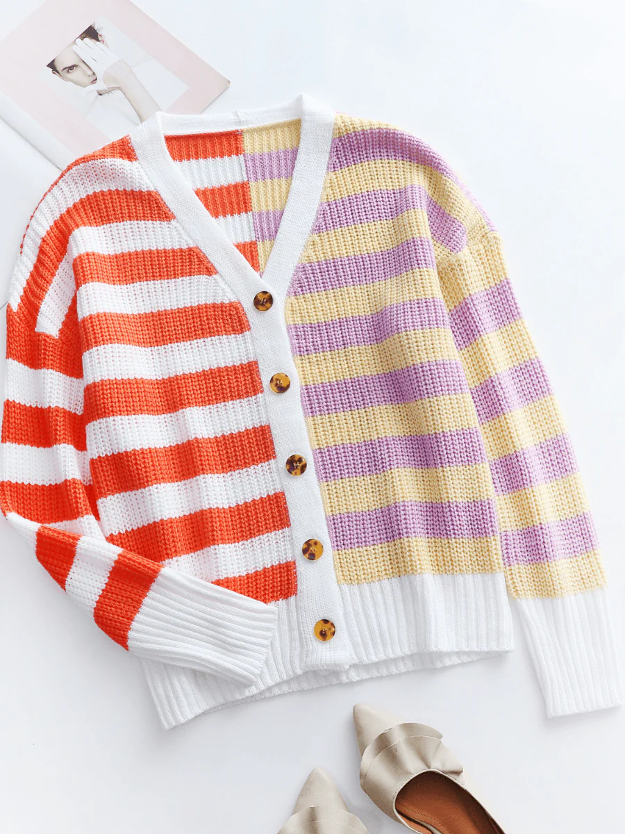 Smaibulun | Rachael Contract Stripe Knit Cardigan - Image 9
