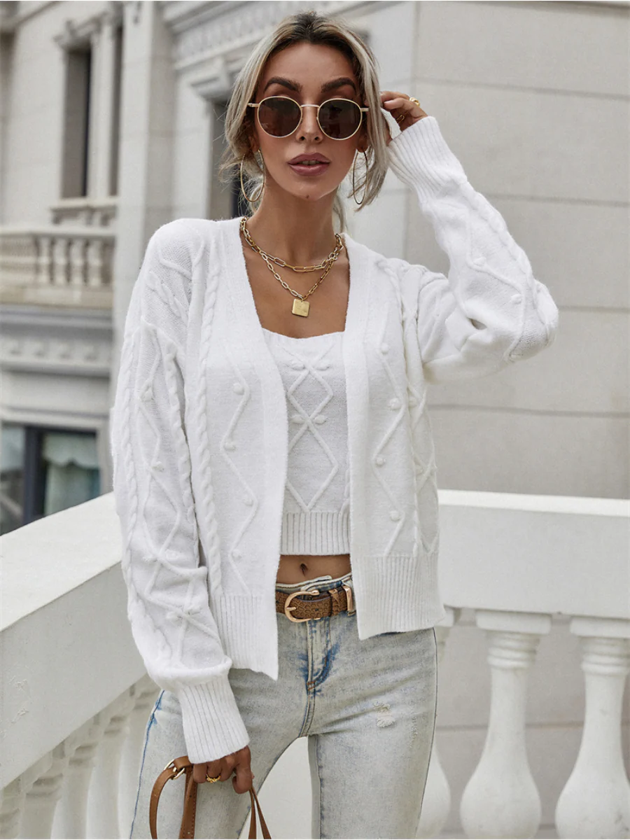 Smaibulun | RACHAELS Knit Cardigan Set - Cream - Image 4