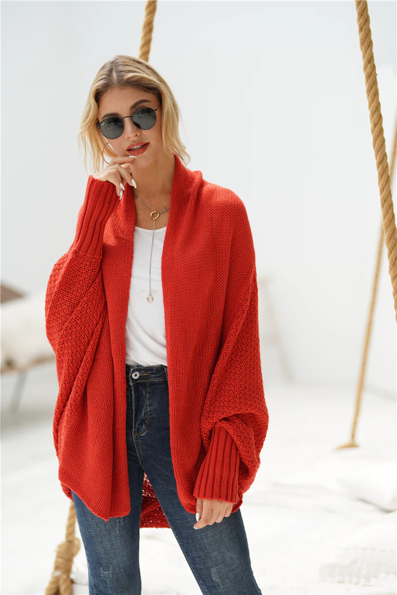 Smaibulun | Red Batwing Easy On Cardigan - Image 3