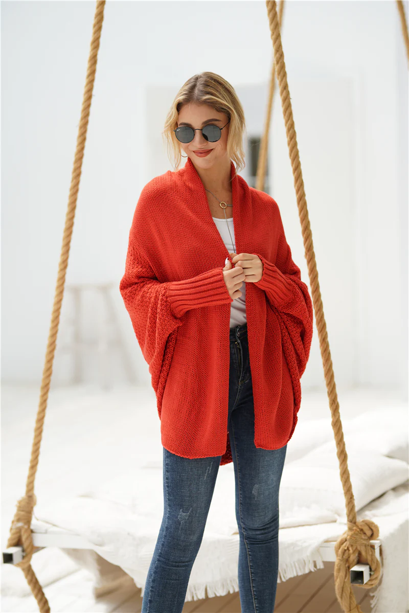 Smaibulun | Red Batwing Easy On Cardigan - Image 4
