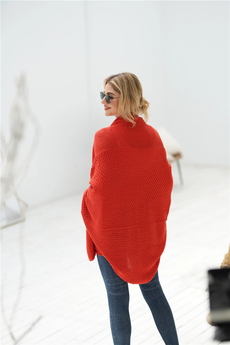 Smaibulun | Red Batwing Easy On Cardigan - Image 8