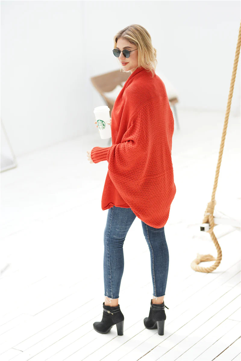 Smaibulun | Red Batwing Easy On Cardigan - Image 9