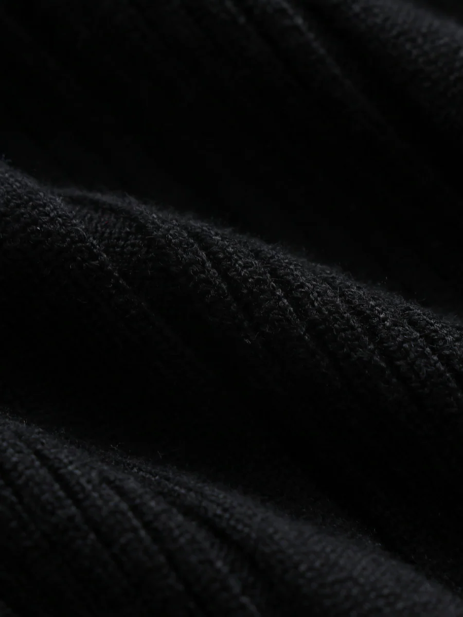 Smaibulun | TAMIA Bell Cuff Knit Shirt Jacket - Black - Image 5