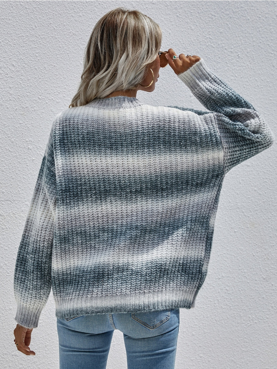 Smaibulun | Tie-Dye Bat-Sleeve Sweater - Grey - Image 5