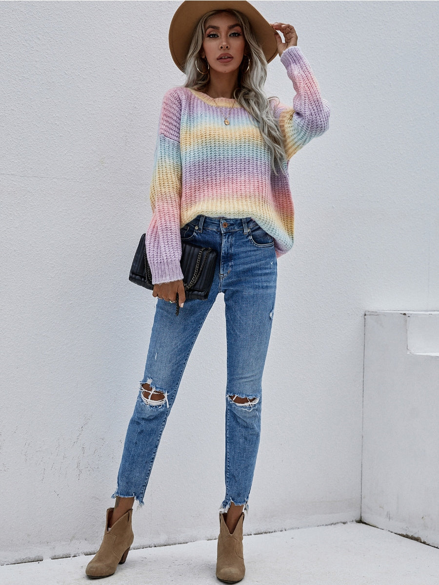 Smaibulun | Tie-Dye Bat-Sleeve Sweater - Lilac - Image 5