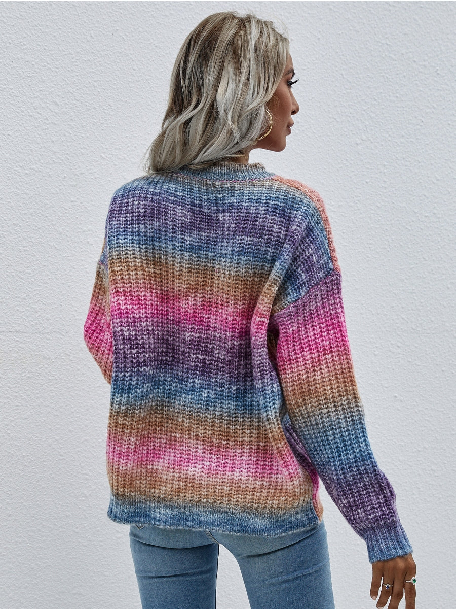 Smaibulun | Tie-Dye Bat-Sleeve Sweater - Pink - Image 4