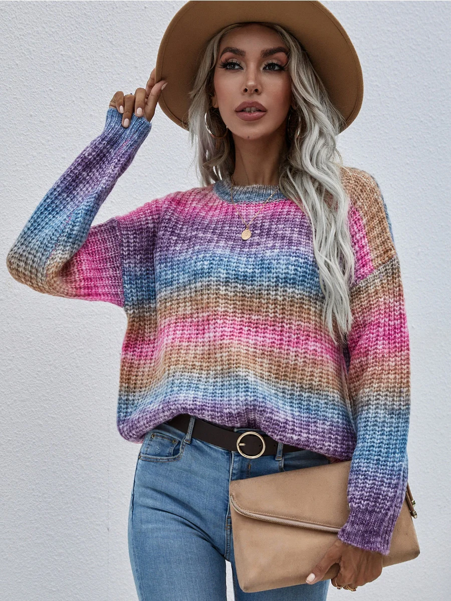 Smaibulun | Tie-Dye Bat-Sleeve Sweater - Pink - Image 6