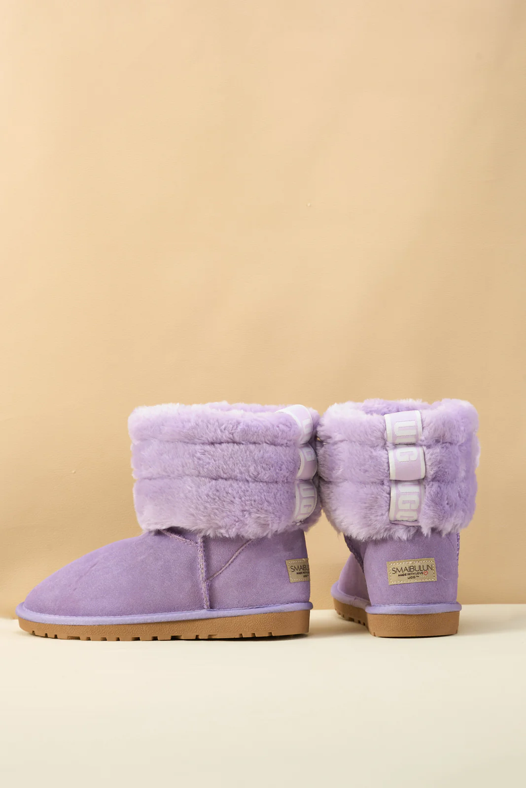 SMAIBULUN Ugg | Adelene Sherpa Woolen Boots - Lavender - Image 11