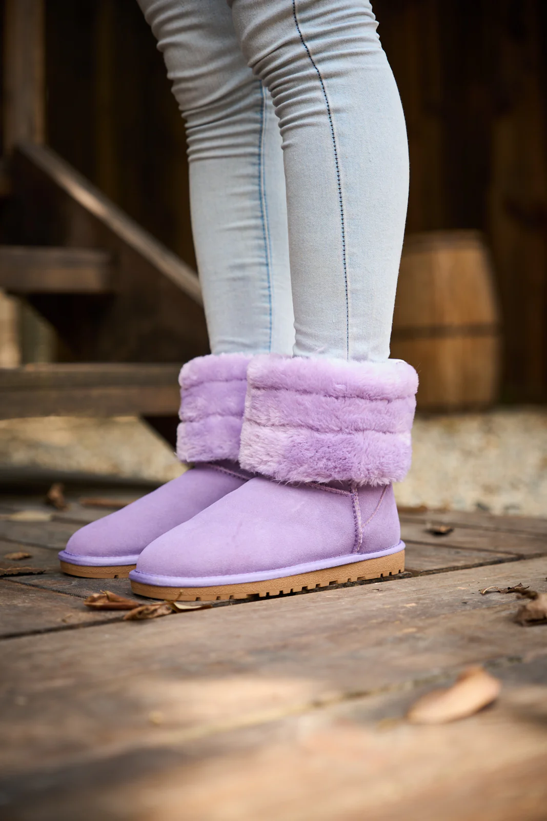 SMAIBULUN Ugg | Adelene Sherpa Woolen Boots - Lavender - Image 2