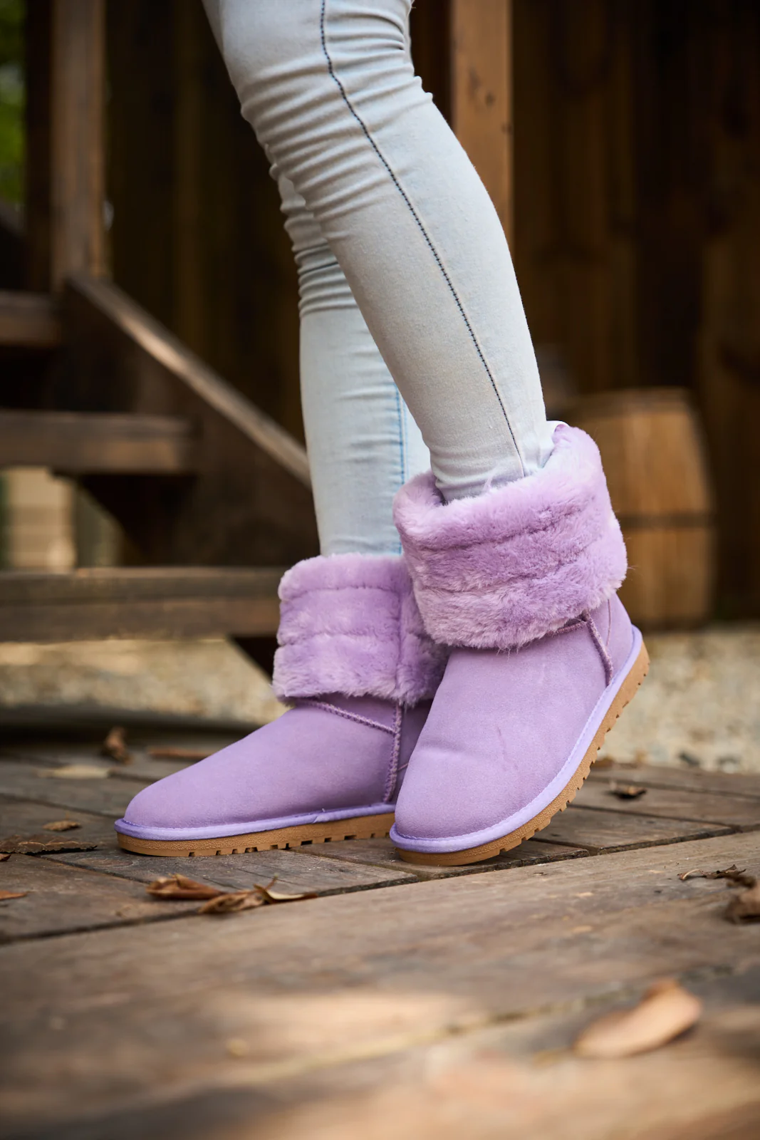 SMAIBULUN Ugg | Adelene Sherpa Woolen Boots - Lavender - Image 3