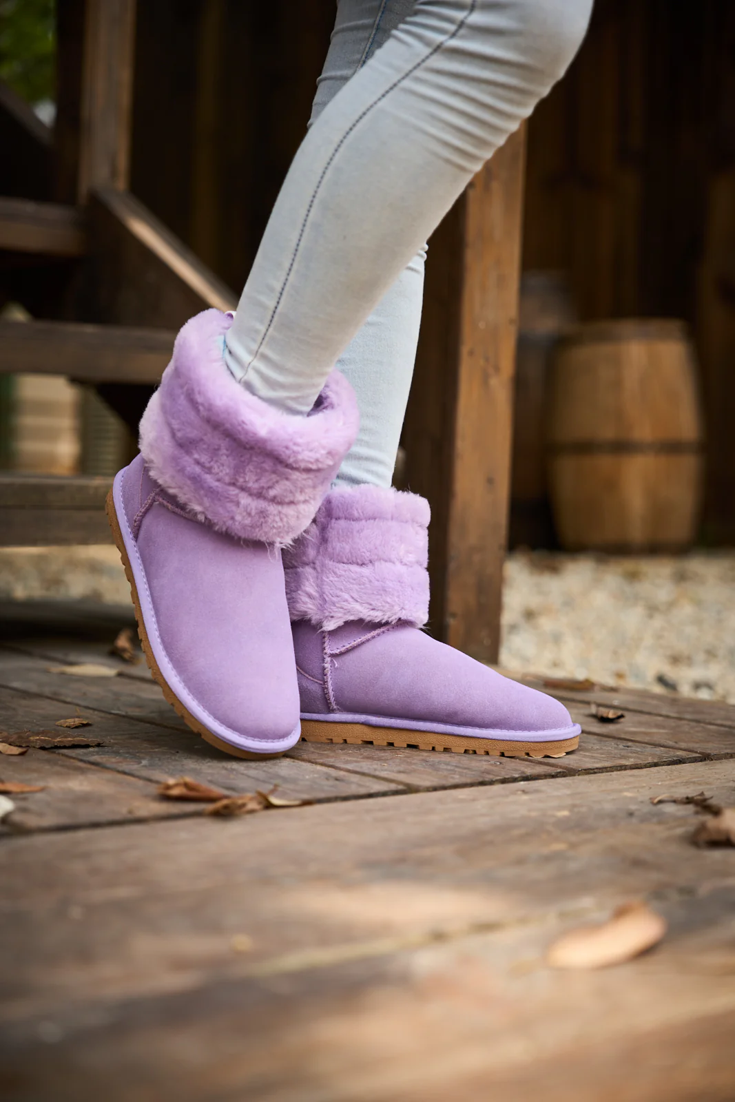 SMAIBULUN Ugg | Adelene Sherpa Woolen Boots - Lavender - Image 4