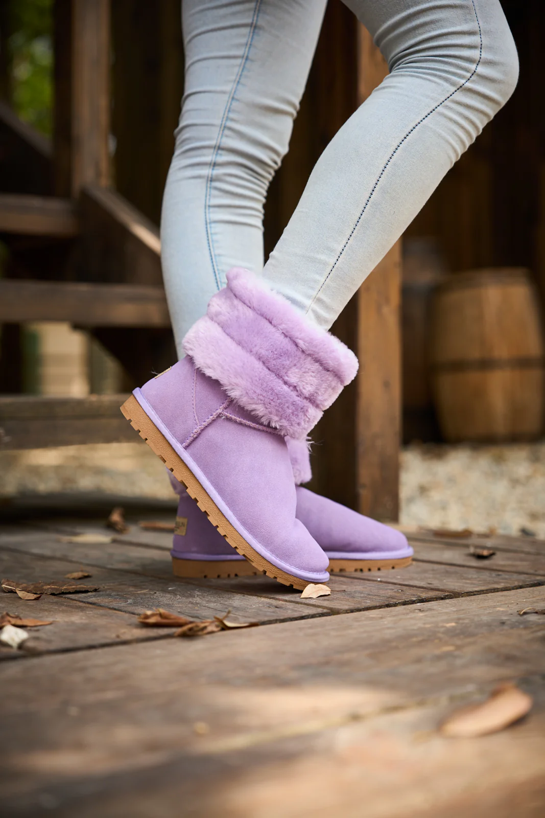SMAIBULUN Ugg | Adelene Sherpa Woolen Boots - Lavender - Image 6