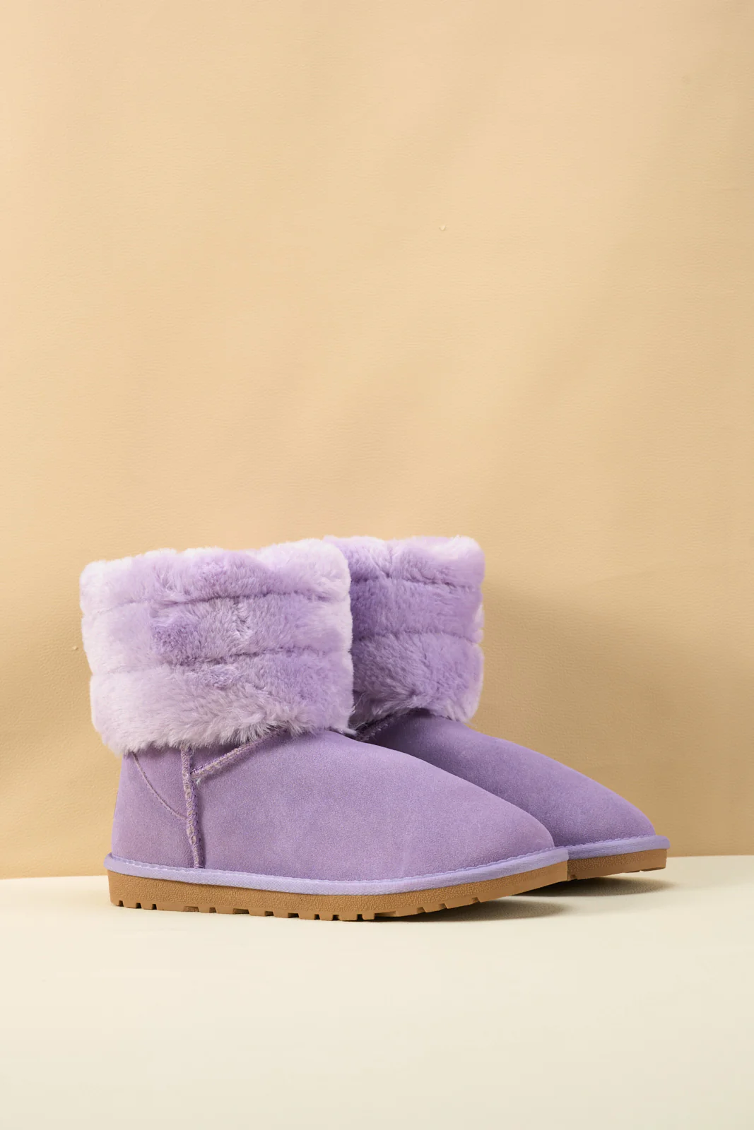 SMAIBULUN Ugg | Adelene Sherpa Woolen Boots - Lavender - Image 9