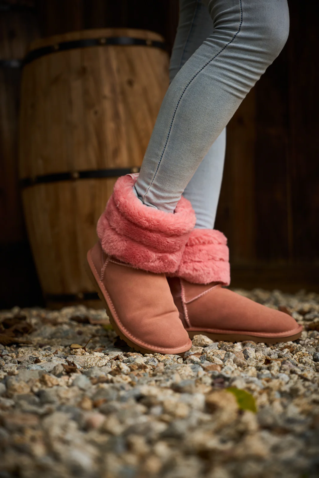 SMAIBULUN Ugg | Adelene Sherpa Woolen Boots - Pink - Image 2