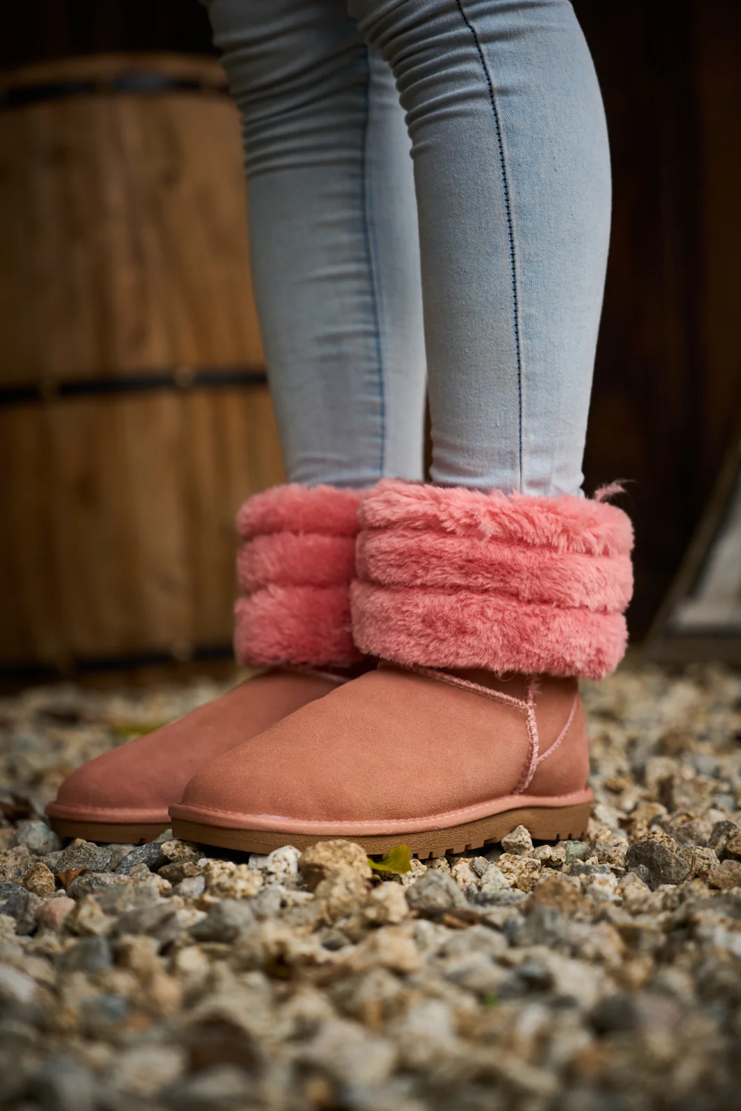 SMAIBULUN Ugg | Adelene Sherpa Woolen Boots - Pink - Image 3
