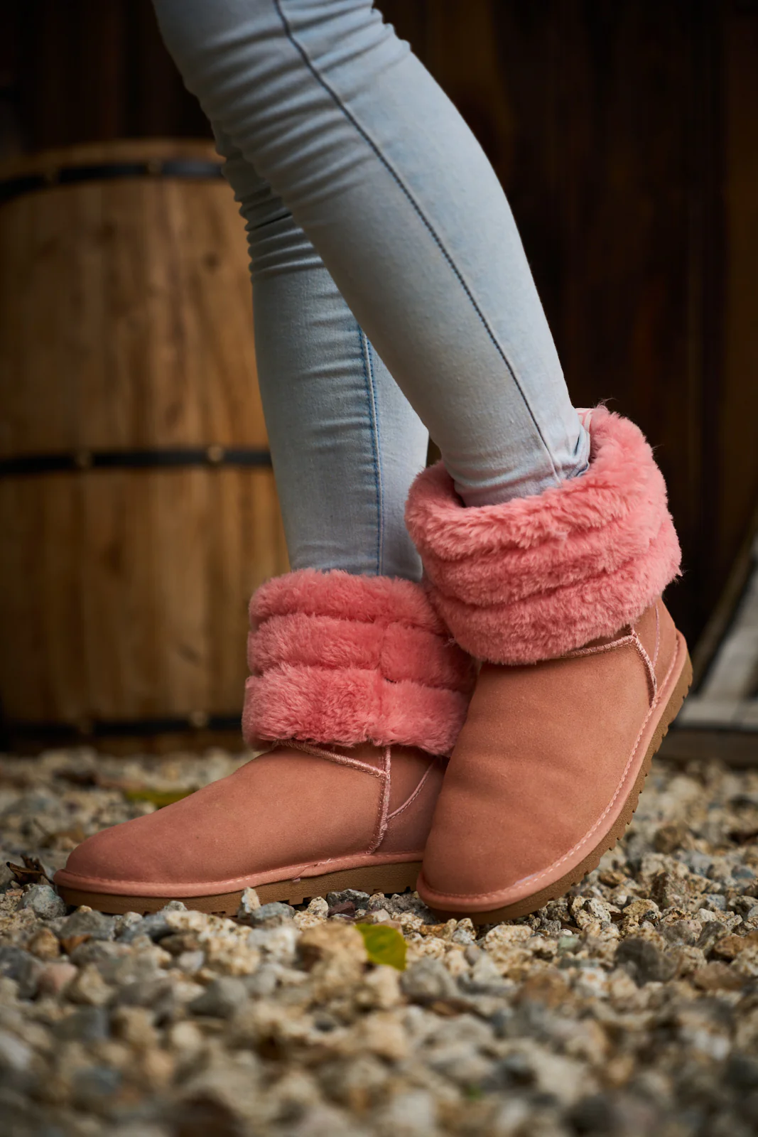 SMAIBULUN Ugg | Adelene Sherpa Woolen Boots - Pink - Image 4